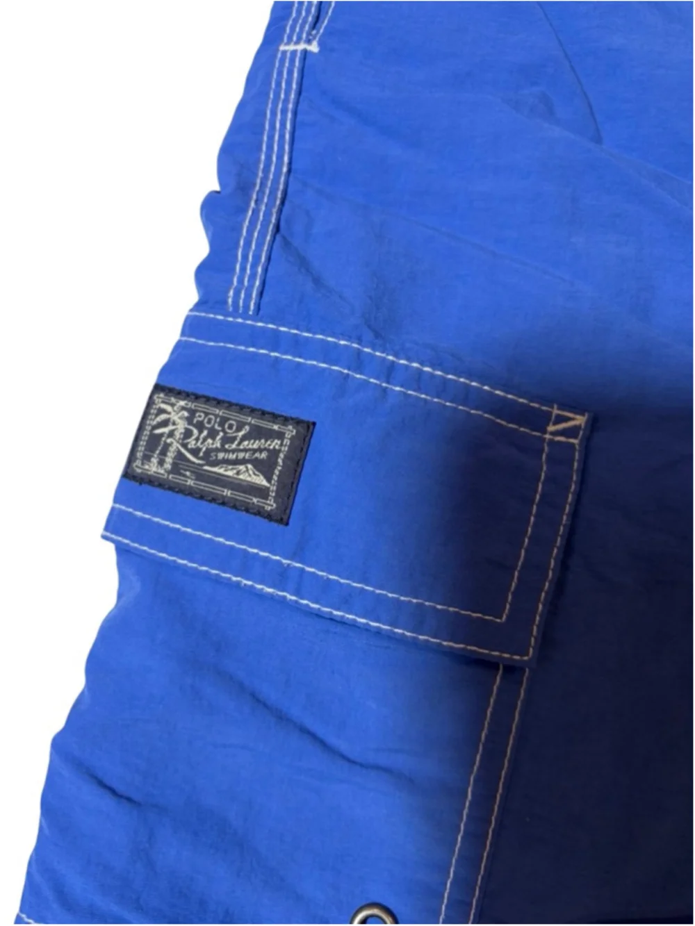 Polo Ralph Lauren Swim Trunks Blue Board Shorts Cargo Pocket XL